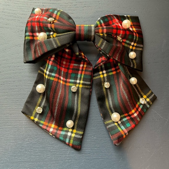 Hair Bow Set - J. Crew, Club Monaco - Black, Gray, and Plaid - Picture 4 of 5
